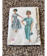 Vintage 6os McCalls Pattern 6176 Dresses Slim and Full Skirt SZ 14 Complete - £11.77 GBP
