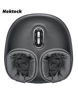 Foot Massager Heating Therapy Air Compression Shiatsu Knead Roller Muscl... - $147.58 CAD