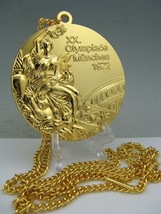 1972 Munich Germany Olympic &#39;Gold&#39; Medal with the Chain &amp; Display Stand !!! - $49.00
