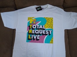 Mtv Music Television - 2021 Total Request Live White Retro T-shirt ~Large - $0.99