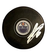 ADAM LARSSON Signed Autographed Hockey Puck EDMONTON OILERS w/COA &amp; Cube - €34,23 EUR