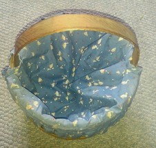 Vintage Woven Bread Muffin Bun Basket Duck Design Fabric &amp; Cover Country... - €12,97 EUR