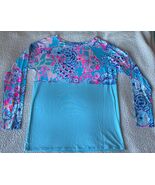 Lilly Pulitzer Finn Top Long Sleeve Once Upon a Tide Bali Blue Size XS NWOT - $27.98