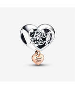 S925 Sterling Silver Love You Best Friend Heart Charm,Fit Pandora bracelet - $19.13 CAD