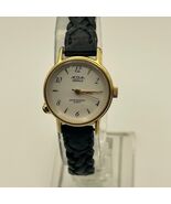 Acqua Indiglo Gold Black Leather Women’s Watch Working New Battery - €20,21 EUR
