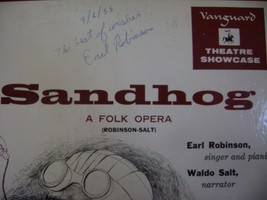 Earl Robinson Signed, Waldo Salt  Sandhog LP (1955) [Vinyl] Earl Robinson, Wald - £23.67 GBP
