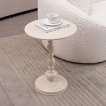 Vintage Round Metal Coffee End Side Table - Sofa Bedside Accent Nightstand - $1,076.53 MXN