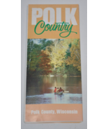 Vintage Exciting Polk County Wisconsin Map Brochure - Fishing Lake Info - $12.86