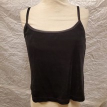 Soft Wear Petites by Mark Singer Women&#39;s Black Tank Top, Size L - £23.45 GBP