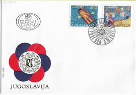 FDC 1977 Joy of Europe Yugoslavia Vintage Stamps Pedagogy Boat Sea Naiive - $5.10