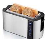Long Slot 4 Slice Toaster, Countdown Timer, Bagel Function, 6 Toast Sett... - $68.99