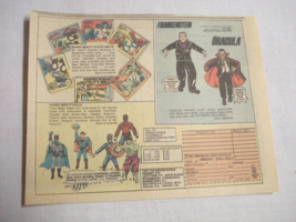 1981 Color Ad Super Hero Dolls, Utility Belts,  Frankenstein &amp; Dracula F... - £6.26 GBP