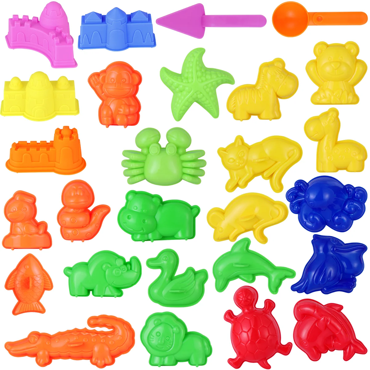 27PCS Beach Sand Molds Play Sand for Sandbox Sandbox Toys Sand Spoon Too... - $16.02