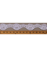2&quot; Lace Trim - Off-White Pearled &amp; Sequined Aloncon Lace Border Trim BTY... - £10.19 GBP