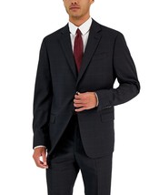 AX Armani Exchange Mens Wool Suit Jacket Grey With Merlot Windowpane 40S B4HP - £79.89 GBP