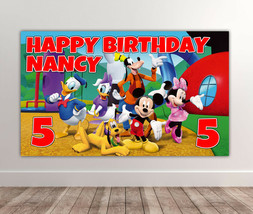 2 X MICKEY MOUSE CLUBHOUSE Personalised Birthday Backdrop - Banner 40x24... - $338.50 MXN