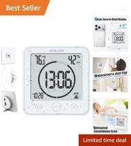 Stylish Waterproof Clock with Clear LCD Display - Timer for Bathrooms &amp; ... - $54.40