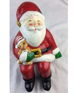 Silvestri Handpainted Papier Mache Santa Claus Shelf Sitter Figure 16” vtg - $33.90 CAD