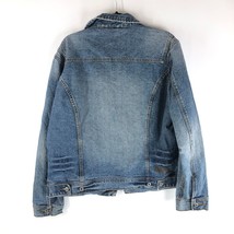 Nine 2 Nine Mens Vintage Denim Jacket Retro Trucker Cotton Medium Wash Blue L - £26.66 GBP