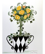 Diane Ramseur Original  Signed Artwork Botanical Yellow Roses - $5,934.29 MXN