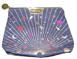 Estee Lauder Navy Gold Star Moon Galaxy Print Cosmetic Pouch Travel Bag - £7.05 GBP