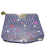 Estee Lauder Navy Gold Star Moon Galaxy Print Cosmetic Pouch Travel Bag - £7.19 GBP