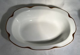 Haviland Limoges Silver Anniversary Gold Trim 10&quot; Oval Vegetable Bowl - $29.70