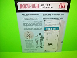 Rock-Ola 1966 Model 3303 Can Cold Drink Original Coin Op Vending Machine Flyer - £22.02 GBP