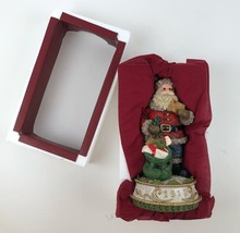 Home For The Holidays Visions Of Santa Wind Up Musical Figurine 1913 - £23.74 GBP