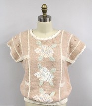 VTG RETRO Turtles Fairy Kei Ultra 1980s Pullover Sweater M Pastel PINK  ... - $1,135.88 MXN