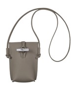 Longchamp Le Pliage Roseau Phone Case Leather Crossbody ~NIB~ Turtle Dove - $297.16 CAD