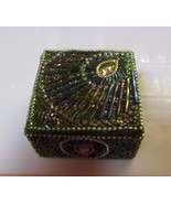 Peacock Feather Glitter Bead Embellished Trinket Box - €19,08 EUR