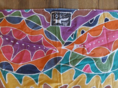 Foxys Jost Van Dyke BVI Authentic Tablecloth Margie Magic 40x66 Vintage ... - $49.90