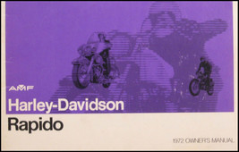 1972 Harley-Davidson Rapido Owner&#39;s Owners Manual Motorcycles - $25.74