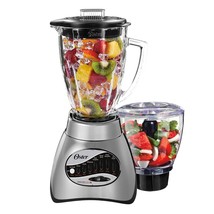 Oster Core 16-Speed Blender with Glass Jar, Black, 006878. Brushed Chrom... - £116.17 GBP