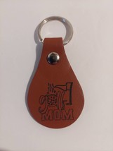 Laser Engraved Golf Themed Leather Keychain - $8.00