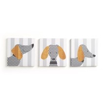 new CoCaLo MIX MATCH CANVAS WALL ART doggies Set of 3 paintings nursery ... - £19.67 GBP