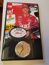 Signed Dale Earnhardt, Jr Bud Pole Nascar Winston Cup Series Clock Award Plaque - £47.58 GBP