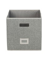 Better Homes &amp; Garden™ ~ HEATHERED GRAY ~ 12.75 Fabric Closet Bin w/Labe... - $32.73