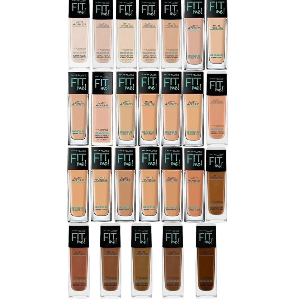 MAYBELLINE FIT ME FOUNDATION MATTE + PORELESS 1oz/30mL  SHADES U CHOOSE + - $10.92+