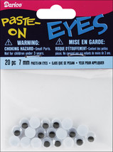 Paste On Wiggle Eyes 7mm Black - £10.74 GBP