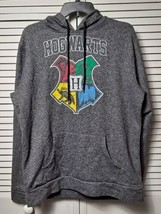 Harry Potter Unisex Gray Hogwarts Hoodie Sweatshirt Size (M)Epoc Outgrown! - £12.73 GBP