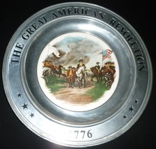 Great American Revolution Canton Pvk Pewter Plate Surrender Cornwallis Trumbull - £12.56 GBP