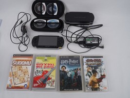 Sony PSP-1001 Portable Handheld Console Bundle 5 games, 4movies, cords (Works) - £101.78 GBP