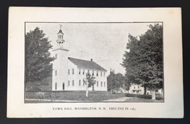 Town Hall, Washington, New Hampshire Erected in 1789 Antique PC - £15.98 GBP