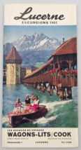 Vintage 1963 Lucerne Excursions Travel Brochure Wagon-Lits Cook Switzerland - $9.49