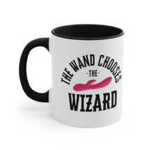 Naughty Vibrator Sex Joke Mug The Wand Chooses The Wizard 11oz Two Toned... - $19.79