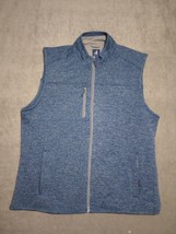 Johnnie-O Wes Vest Blue Knit Fleece Full Zip Golf Men’s X-Large RN# 121927 - £20.15 GBP