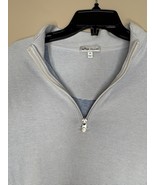 Peter Millar Men’s XL Baby Blue Pullover Ribbed Cotton Modal Golf 1/4 Zip - $51.97 CAD