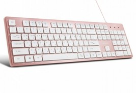 iRiver Korean English Keyboard USB Wired Membrane Cover Skin Protector (Pink)
